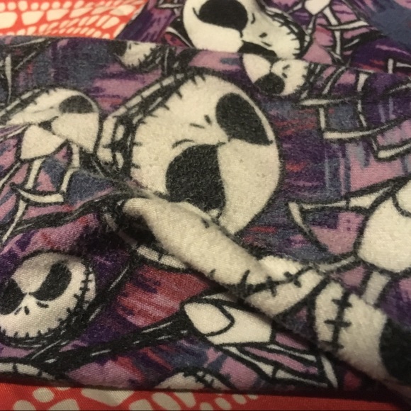 Lularoe Disney OS Scary Jack Leggings GUC - Picture 3 of 4